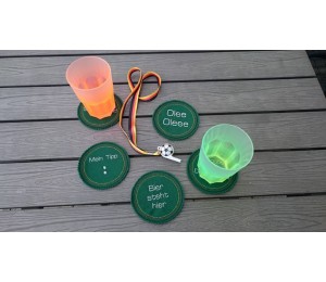 ITH Untersetzer - Fußball Silhouette